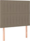 vidaXL - Hoofdborden - 2 - st - 100x5x78/88 - cm - stof - taupe