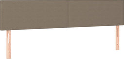 vidaXL - Hoofdborden - 2 - st - 100x5x78/88 - cm - stof - taupe
