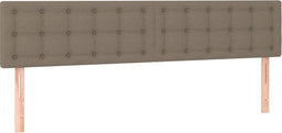 vidaXL - Hoofdborden - 2 - st - 100x5x78/88 - cm - stof - taupe