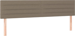 vidaXL - Hoofdborden - 2 - st - 100x5x78/88 - cm - stof - taupe