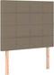 vidaXL - Hoofdborden - 2 - st - 100x5x78/88 - cm - stof - taupe
