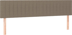 vidaXL - Hoofdborden - 2 - st - 100x5x78/88 - cm - stof - taupe