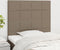 vidaXL - Hoofdborden - 2 - st - 100x5x78/88 - cm - stof - taupe