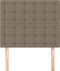 vidaXL - Hoofdborden - 2 - st - 100x5x78/88 - cm - stof - taupe
