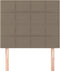 vidaXL - Hoofdborden - 2 - st - 100x5x78/88 - cm - stof - taupe