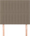 vidaXL - Hoofdborden - 2 - st - 100x5x78/88 - cm - stof - taupe