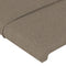 vidaXL - Hoofdborden - 2 - st - 100x5x78/88 - cm - stof - taupe