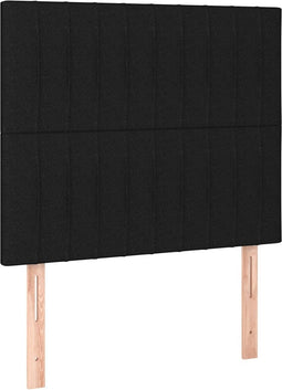 vidaXL - Hoofdborden - 2 - st - 100x5x78/88 - cm - stof - zwart