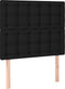 vidaXL - Hoofdborden - 2 - st - 100x5x78/88 - cm - stof - zwart