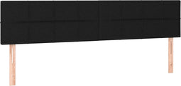 vidaXL - Hoofdborden - 2 - st - 100x5x78/88 - cm - stof - zwart