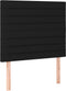 vidaXL - Hoofdborden - 2 - st - 100x5x78/88 - cm - stof - zwart