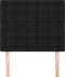 vidaXL - Hoofdborden - 2 - st - 100x5x78/88 - cm - stof - zwart