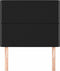 vidaXL - Hoofdborden - 2 - st - 100x5x78/88 - cm - stof - zwart