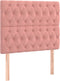 vidaXL - Hoofdborden - 2 - st - 100x7x78/88 - cm - fluweel - roze