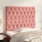 vidaXL - Hoofdborden - 2 - st - 100x7x78/88 - cm - fluweel - roze