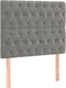 vidaXL - Hoofdborden - 2 - st - 100x7x78/88 - cm - fluweel - lichtgrijs