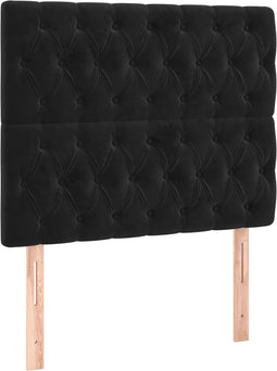 vidaXL - Hoofdborden - 2 - st - 100x7x78/88 - cm - fluweel - zwart