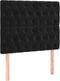 vidaXL - Hoofdborden - 2 - st - 100x7x78/88 - cm - fluweel - zwart