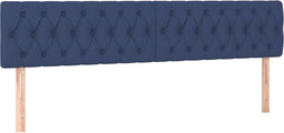 vidaXL - Hoofdborden - 2 - st - 100x7x78/88 - cm - stof - blauw