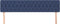 vidaXL - Hoofdborden - 2 - st - 100x7x78/88 - cm - stof - blauw