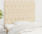 vidaXL - Hoofdborden - 2 - st - 100x7x78/88 - cm - stof - crèmekleurig