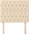 vidaXL - Hoofdborden - 2 - st - 100x7x78/88 - cm - stof - crèmekleurig