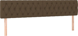 vidaXL - Hoofdborden - 2 - st - 100x7x78/88 - cm - stof - donkerbruin