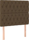 vidaXL - Hoofdborden - 2 - st - 100x7x78/88 - cm - stof - donkerbruin