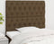 vidaXL - Hoofdborden - 2 - st - 100x7x78/88 - cm - stof - donkerbruin