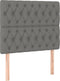 vidaXL - Hoofdborden - 2 - st - 100x7x78/88 - cm - stof - donkergrijs