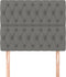 vidaXL - Hoofdborden - 2 - st - 100x7x78/88 - cm - stof - donkergrijs