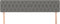 vidaXL - Hoofdborden - 2 - st - 100x7x78/88 - cm - stof - donkergrijs