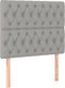 vidaXL - Hoofdborden - 2 - st - 100x7x78/88 - cm - stof - lichtgrijs