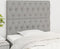 vidaXL - Hoofdborden - 2 - st - 100x7x78/88 - cm - stof - lichtgrijs