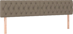 vidaXL - Hoofdborden - 2 - st - 100x7x78/88 - cm - stof - taupe