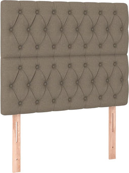 vidaXL - Hoofdborden - 2 - st - 100x7x78/88 - cm - stof - taupe