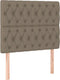 vidaXL - Hoofdborden - 2 - st - 100x7x78/88 - cm - stof - taupe