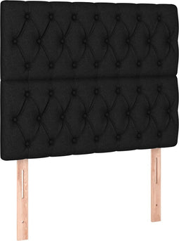 vidaXL - Hoofdborden - 2 - st - 100x7x78/88 - cm - stof - zwart