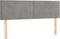 vidaXL - Hoofdborden - 2 - st - 72x5x78/88 - cm - fluweel - lichtgrijs