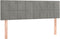 vidaXL - Hoofdborden - 2 - st - 72x5x78/88 - cm - fluweel - lichtgrijs