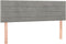 vidaXL - Hoofdborden - 2 - st - 72x5x78/88 - cm - fluweel - lichtgrijs