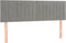 vidaXL - Hoofdborden - 2 - st - 72x5x78/88 - cm - fluweel - lichtgrijs