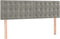vidaXL - Hoofdborden - 2 - st - 72x5x78/88 - cm - fluweel - lichtgrijs
