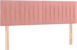 vidaXL - Hoofdborden - 2 - st - 72x5x78/88 - cm - fluweel - roze
