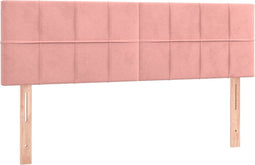 vidaXL - Hoofdborden - 2 - st - 72x5x78/88 - cm - fluweel - roze