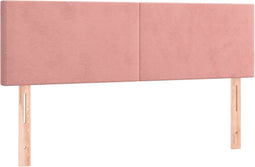 vidaXL - Hoofdborden - 2 - st - 72x5x78/88 - cm - fluweel - roze