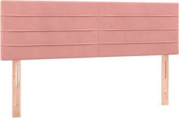 vidaXL - Hoofdborden - 2 - st - 72x5x78/88 - cm - fluweel - roze
