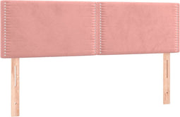 vidaXL - Hoofdborden - 2 - st - 72x5x78/88 - cm - fluweel - roze