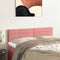 vidaXL - Hoofdborden - 2 - st - 72x5x78/88 - cm - fluweel - roze