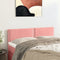 vidaXL - Hoofdborden - 2 - st - 72x5x78/88 - cm - fluweel - roze